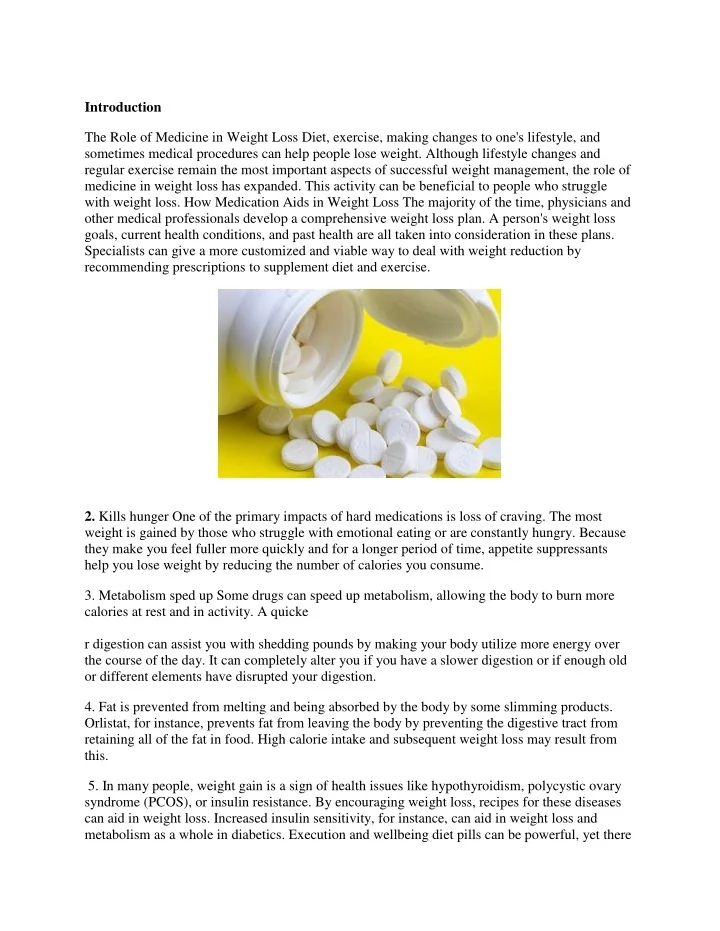 PPT - importance of medicine in weight loss PowerPoint Presentation ...