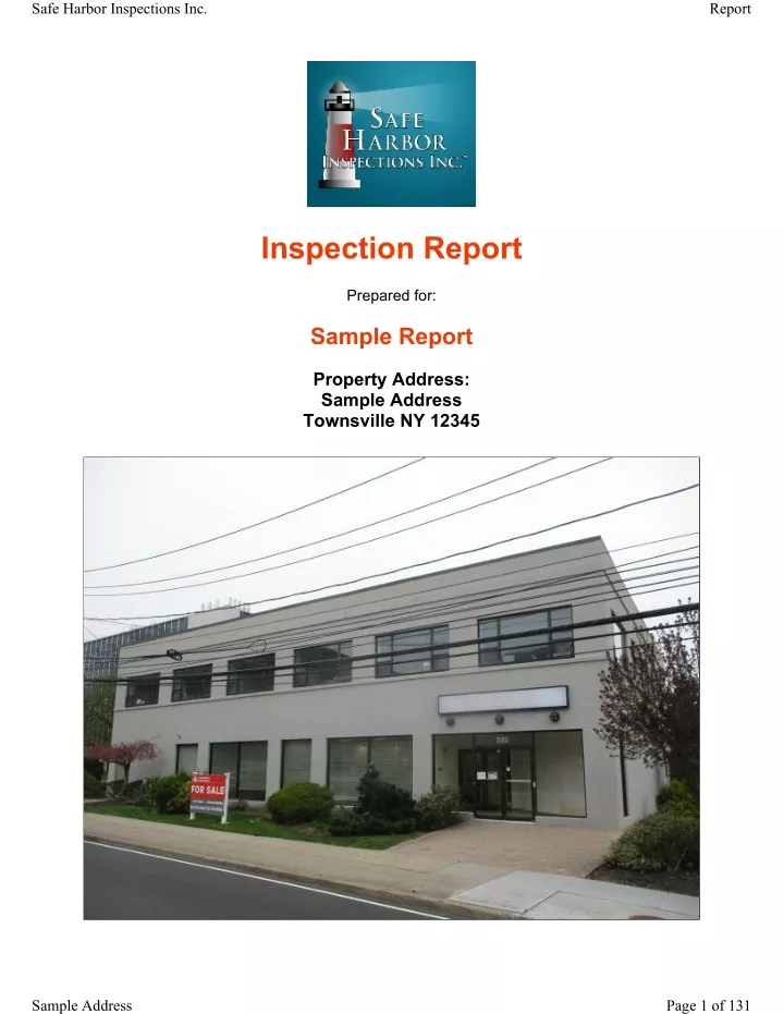 safe harbor inspections inc