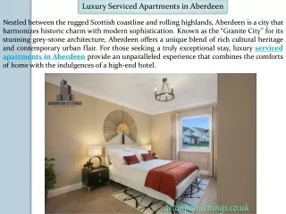 Luxury Serviced Apartments in Aberdeen - Grampian Lettings Ltd