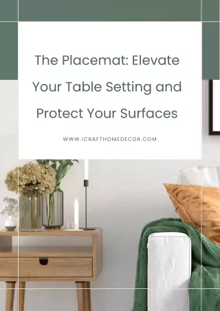 The Power of Placemats: Beyond Just a Pretty Setting