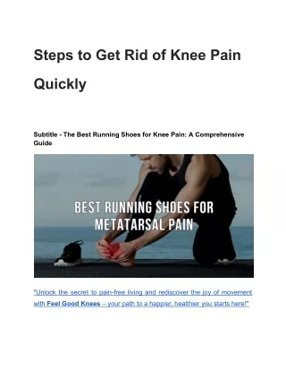 Steps to Get Rid of Knee Pain Quickly (2)