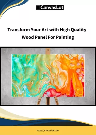 Transform Your Art with High Quality Wood Panel For Painting