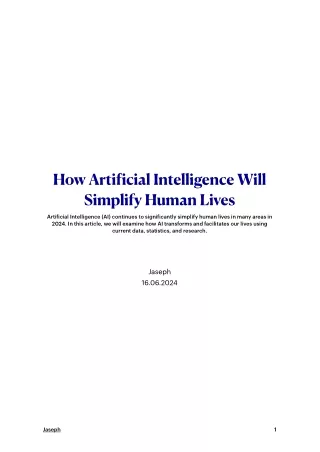 how arti f icial intelligence will simplify human