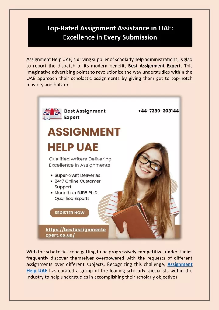 top rated assignment assistance in uae excellence