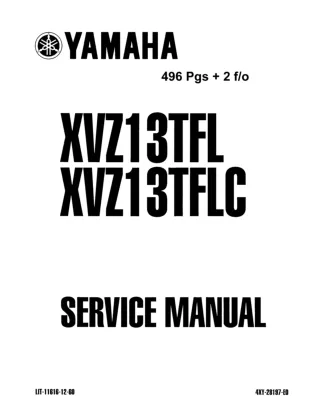 2004 Yamaha XVZ1300TFMS Royal Star Midnight Venture Service Repair Manual