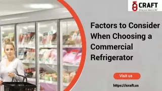 factors to consider when choosing a commercial