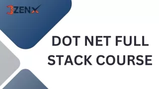 dot net full stack course