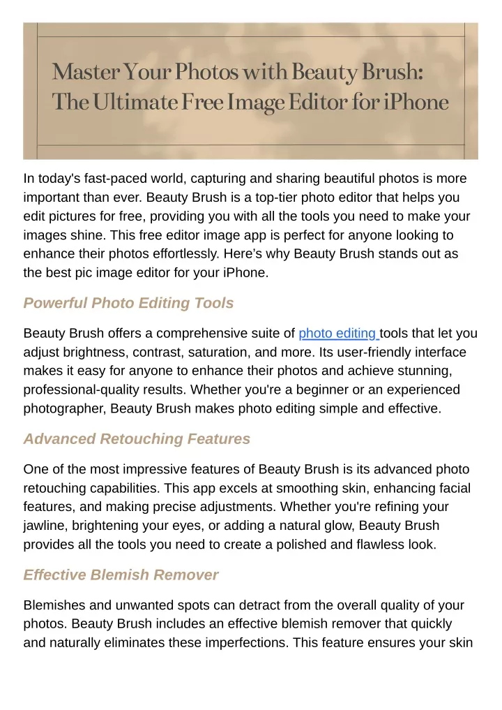 master your photos with beauty brush the ultimate