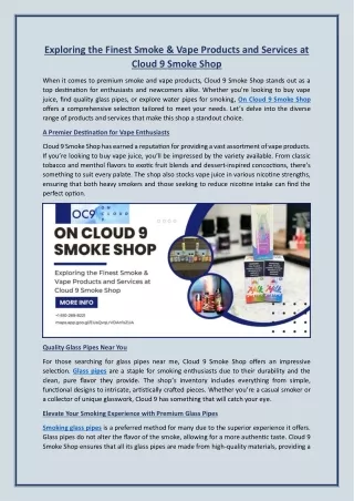 On Cloud 9 Smoke Shop