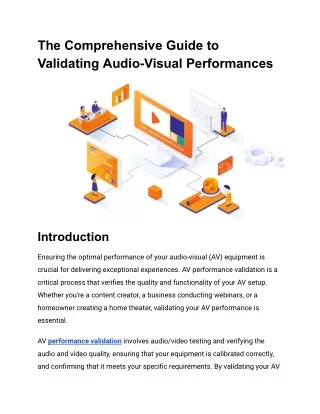 The Comprehensive Guide to Validating Audio-Visual Performances