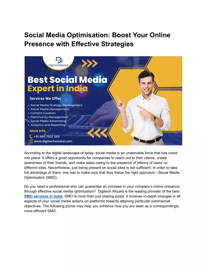 PPT - Social Media Optimisation: Boost Your Online Presence with ...