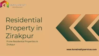 Prime Residential Properties in Zirakpur: Your Ideal Home Awaits
