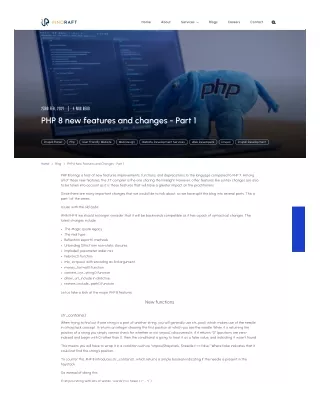 PHP 8 New Features: Exploring Changes and Enhancements