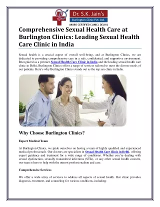 Leading Sexual Health Care Clinic in India at  Burlington Clinics