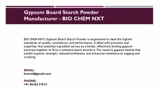 Gypsum Board Starch Powder Manufacturer