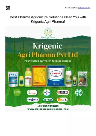 Best Pharma Agriculture Near Me