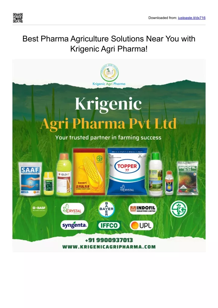 PPT - Best Pharma Agriculture Near Me PowerPoint Presentation, free ...