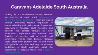 Caravans Adelaide South Australia