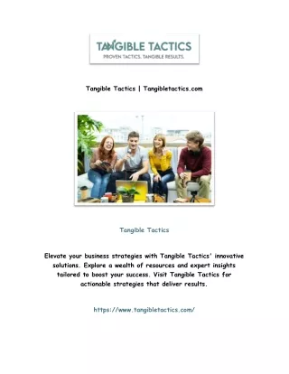 tangible tactics tangibletactics com