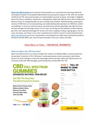 alpha labs cbd gummies have acquired critical