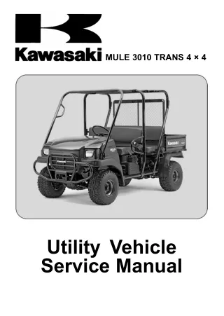 2005 KAWASAKI MULE 3010 TRANS 4×4 Service Repair Manual