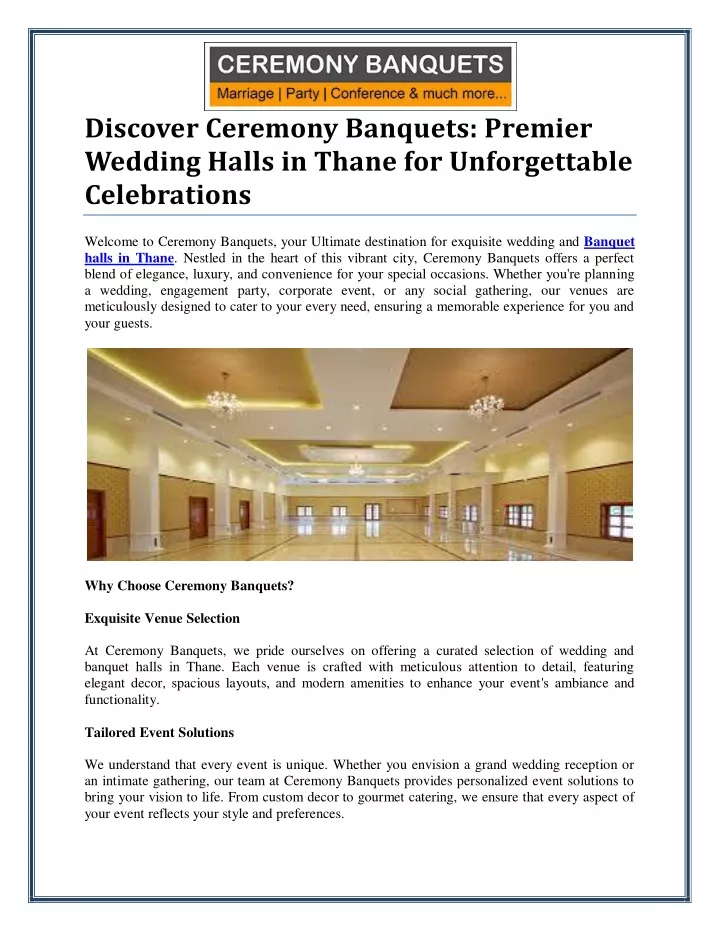 discover ceremony banquets premier wedding halls