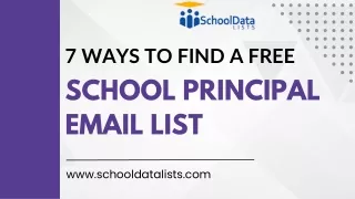 7 ways to find a free school principal email list