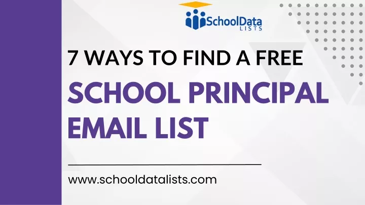 7 ways to find a free school principal email list