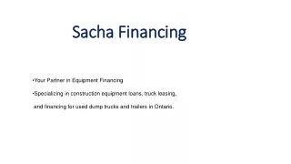Sacha Financing