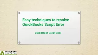 easy techniques to resolve quickbooks script e rror