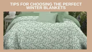 Tips for Choosing the Perfect Winter Blankets