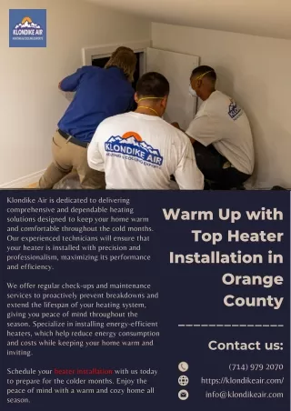 Warm Up with Top Heater Installation in Orange County