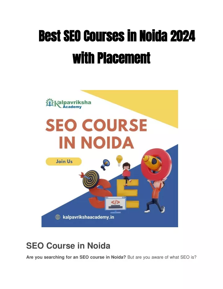 best seo courses in noida 2024 with placement