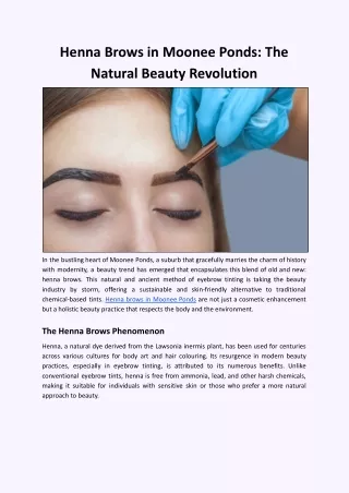 Henna Brows in Moonee Ponds: The Natural Beauty Revolution
