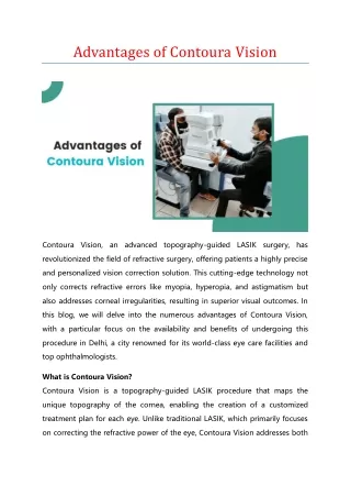 advantages of contoura vision