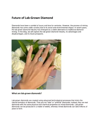 Future of Lab-Grown Diamond