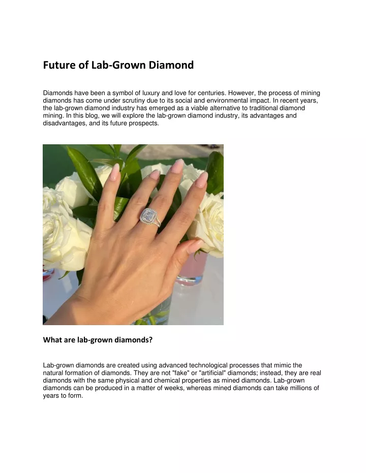 future of lab grown diamond