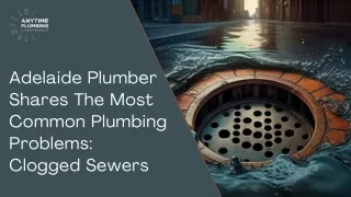 Adelaide Plumber Shares The Most Common Plumbing Problems Clogged Sewers