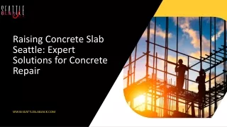 Concrete Lifting and Leveling Seattle