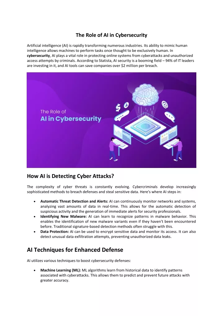 the role of ai in cybersecurity