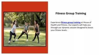 Fitness Group Training