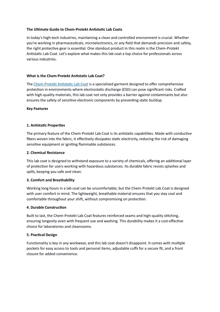 the ultimate guide to chem protekt antistatic