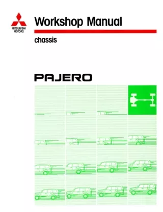 2005 MITSUBISHI MONTERO PAJERO Service Repair Manual
