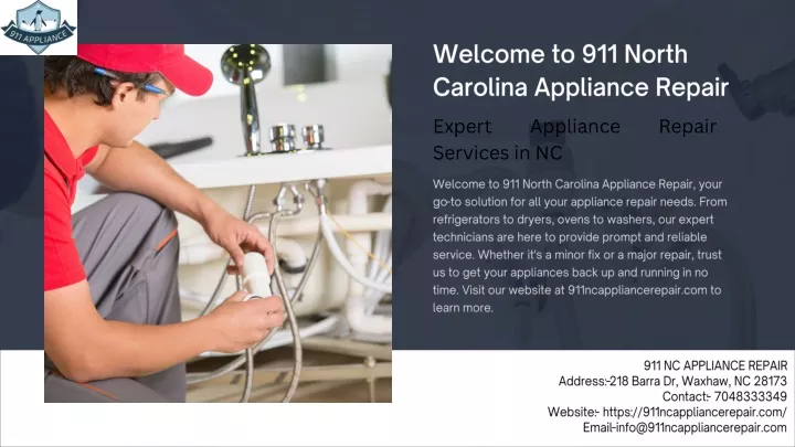 welcome to 911 north carolina appliance repair