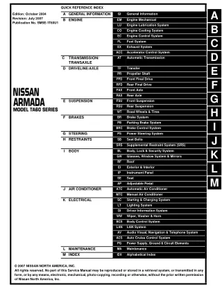 2005 Nissan Armada Service Repair Manual