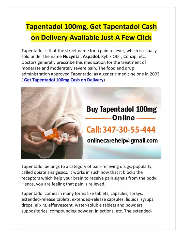 tapentadol 100mg get tapentadol cash on delivery