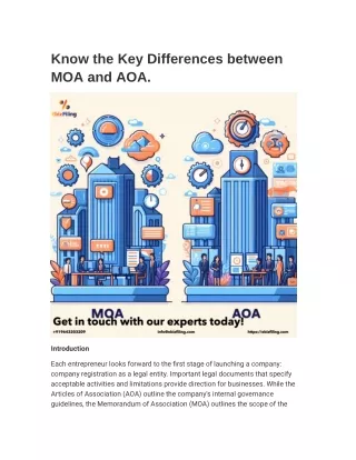 Know the Key differences between MOA and AOA