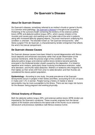 de quervain s disease