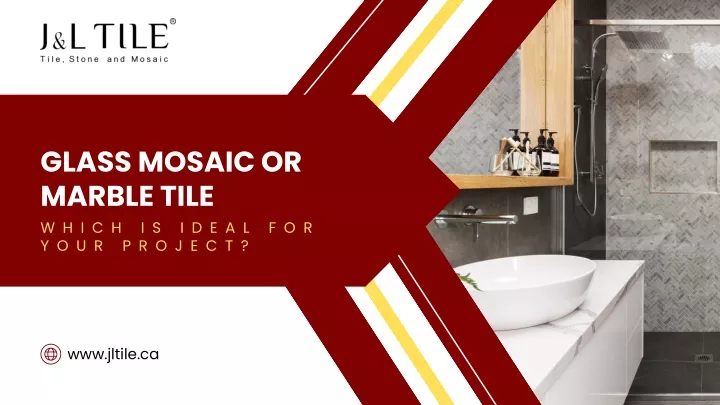 glass mosaic or marble tile