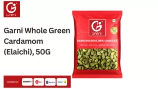 Garni Green Cardamom 50g | Hari Elaichi/Ilaichi | Choti Elaichi